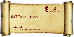 Rövid Aida névjegykártya